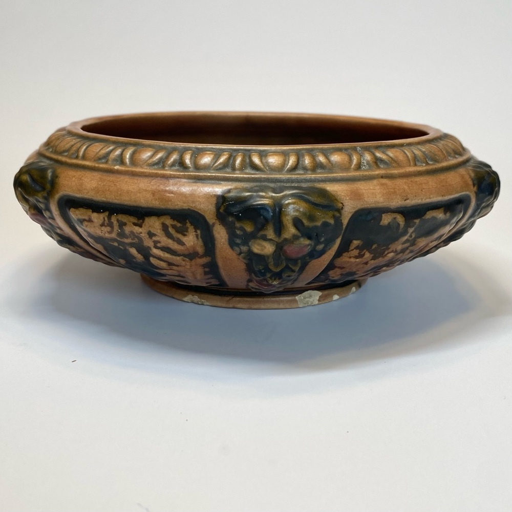 1920s Roseville‎ Pottery Florentine low bowl